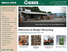 Tablet Screenshot of bergerrecycling.com